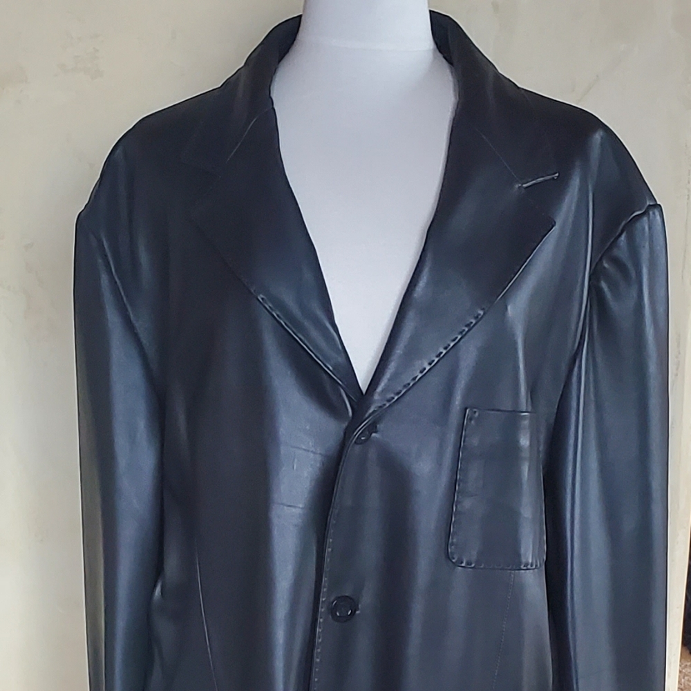 Daniel Cremieux Lambskin Leather Black Mens Jacket - Picture 4 of 16